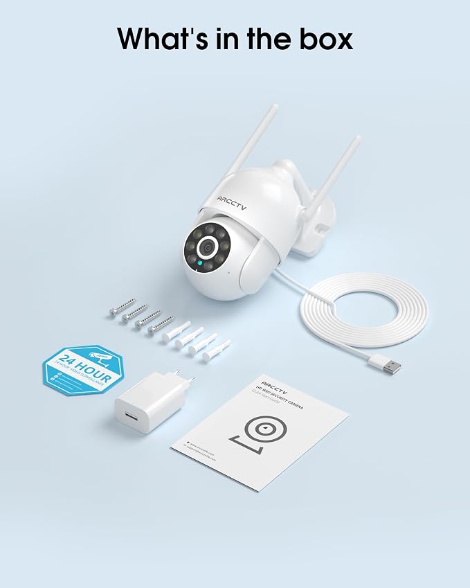 ARCCTV 2K Security Camera Outdoor, 2.4G/5G WiFi 24/7 Recording Security Camera - Image 8