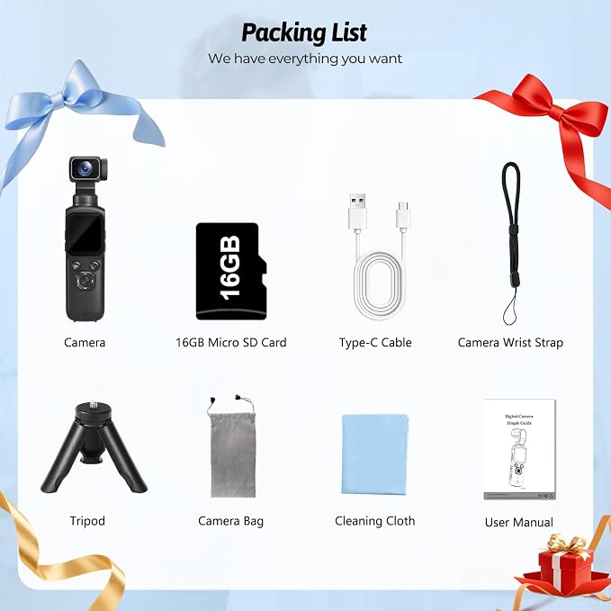 4K Vlogging Camera for YouTube, 75MP Pocket Digital Camera - Image 8