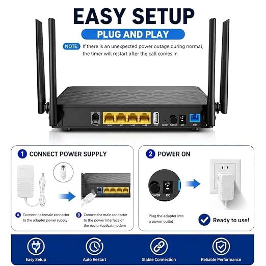 Router Rebooter Cable, 72H Auto Restart Reset Cord - Image 8