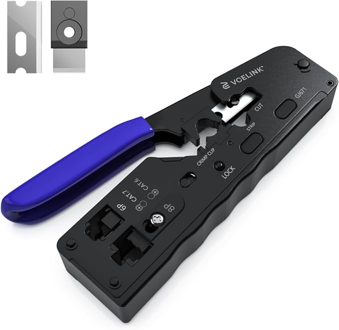 VCELINK RJ45 Crimp Tool, All-In-One Ethernet Pass Through Crimper - Image 8
