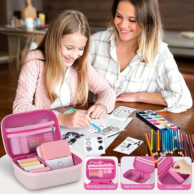 Carrying Case for Print Pods Mini Printer, Portable Mini Thermal Sticker Maker - Image 9