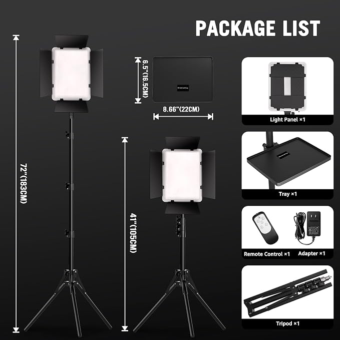 36W Photography Lighting, Arsoer Bi-Color 2700K-6500K Studio Lights - Image 7