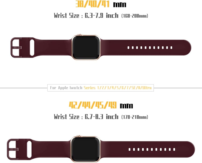 Sport Band Compatible with Apple Watch Bands 49mm 46mm 45mm 44mm 42mm 41mm 40mm - Image 7