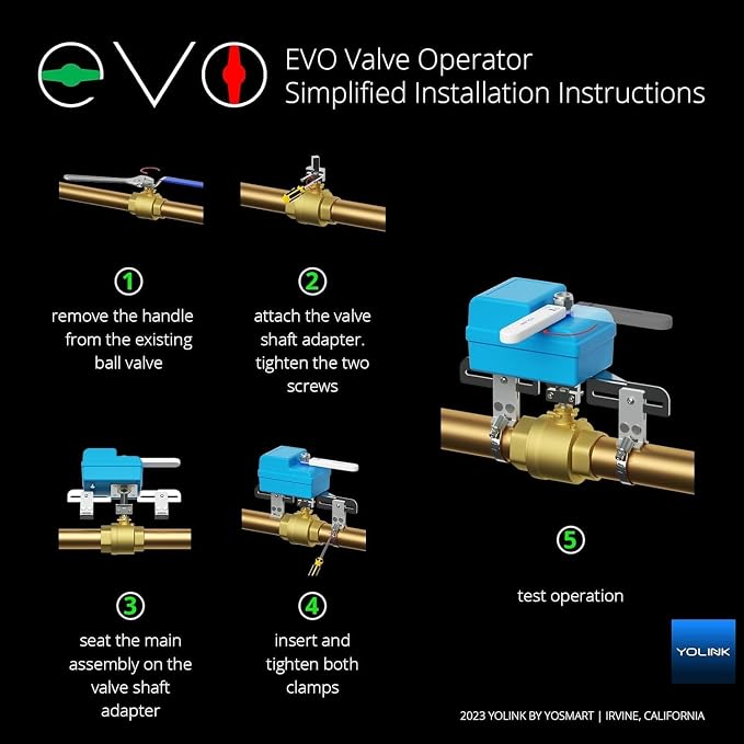 YoLink DIY Automatic Water Leak Detection & Shut-Off Starter Kit, Valve Operator - Image 8