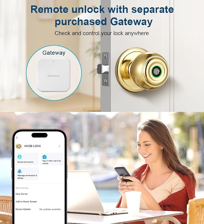 Fingerprint Door Lock, Smart Fingerprint Door Knob - Image 8