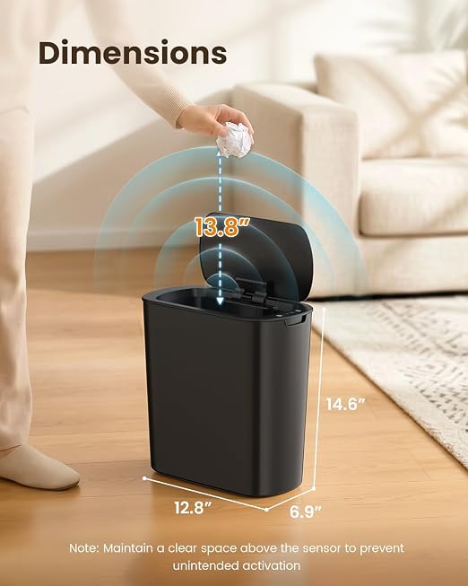 Cesun Motion Sensor Trash Can, 5 Gallon Automatic Bathroom Garbage Can - Image 8