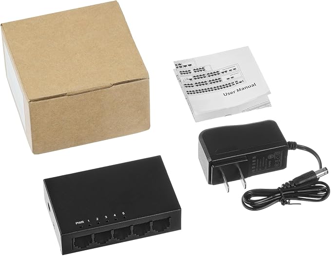 Binardat 5 Port Gigabit Ethernet Switch, 5 Ports 100/1000Mbps, Mini Size Metal - Image 7