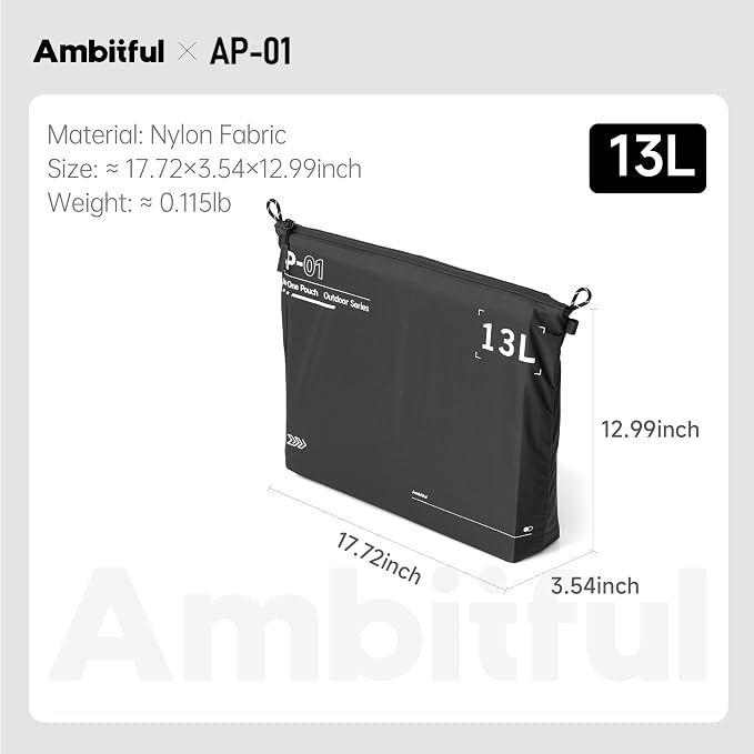 AMBITFUL AP-01 Water-Resistant Organizer Pouch, Ultra-Light Travel Storage Bag - Image 8