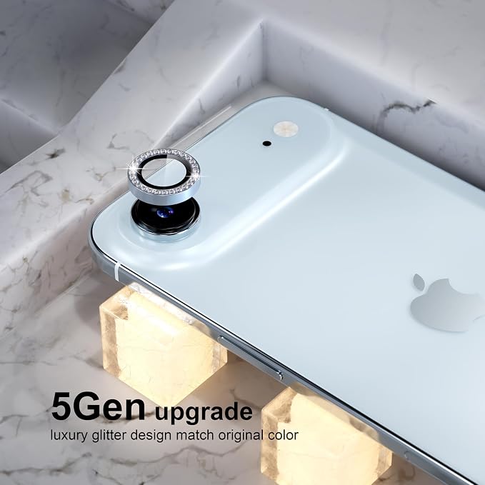 Choiche Compatible for iPhone 17 Air Camera Lens Protector Bling, 9H Tempered - Image 7