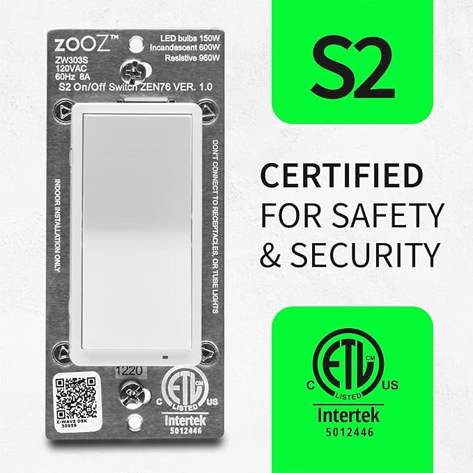 Zooz 800 Series Z-Wave Long Range S2 On Off Switch ZEN76 800LR - Image 6