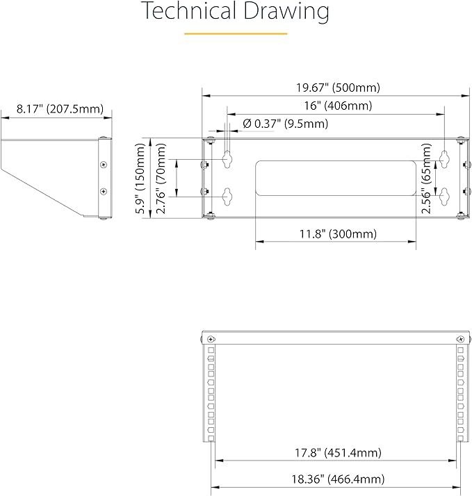 StarTech.com 4U Vertical Wall-Mount Bracket - Image 7