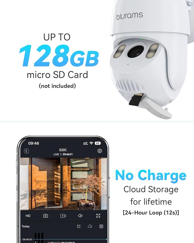 blurams 2K Security Camera Outdoor, 360° PTZ Outside Cameras - Image 7