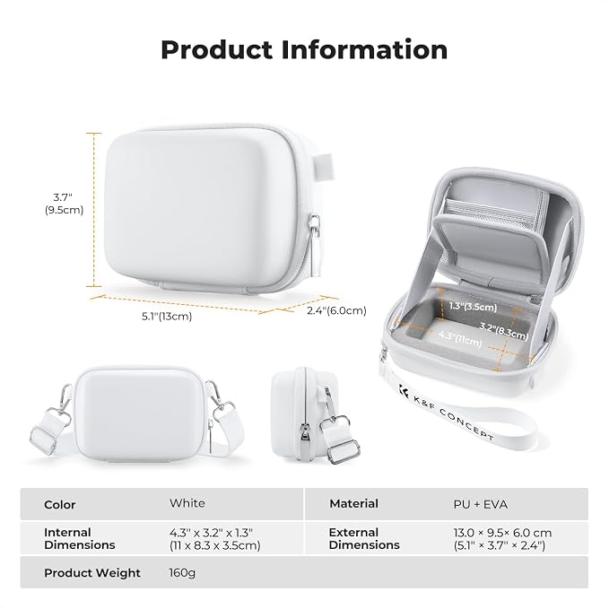 K&F CONCEPT Carrying Case for Digital Camera, Small Hard Shell Protective Case - Image 9