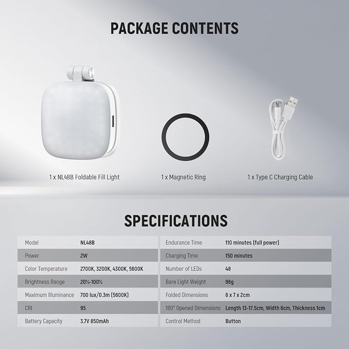NEEWER BASICS Magnetic Selfie Light Compatible - Image 9