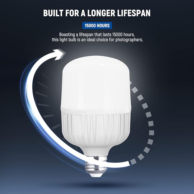 NEEWER E26 35W LED Light Bulbs, 2 Packs, 3150 Lumens/5700K/CRI 93+/15000h - Image 9