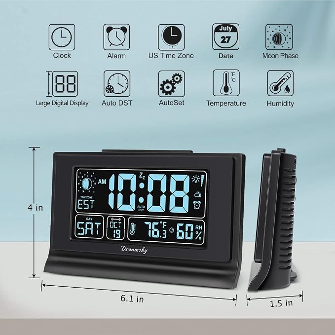 DreamSky Alarm Clocks for Bedrooms - Image 7