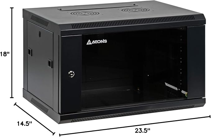 6U Professional Wall Mount Network Server Cabinet Enclosure 19-Inch Server - Image 7