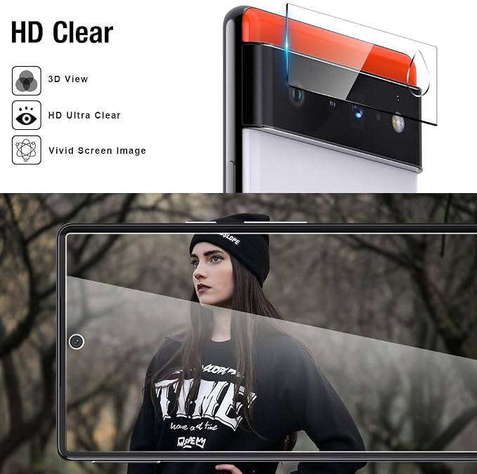 TOCOL Compatible for Google Pixel 6 5G 6.4'' Tempered Glass Screen Protector & - Image 6