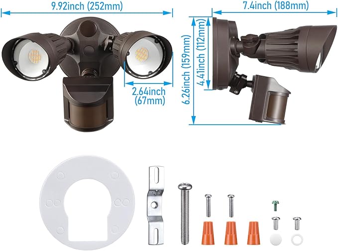 LEONLITE 3CCT LED Security Light, Motion Sensor Outdoor Lights, Dusk to Dawn - Image 9