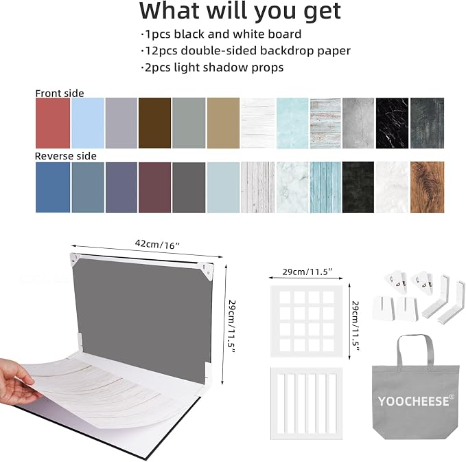 Photo Backdrop Board for Product Photography, 16.5x11.7 Inch Food Photography - Image 6