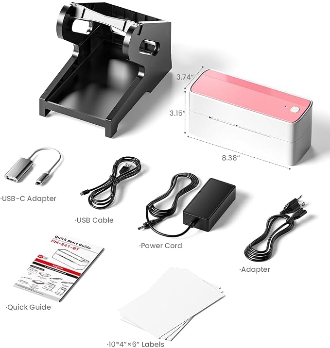 Phomemo Bluetooth Thermal Label Printer, 241BT 4X6 Wireless Shipping Label - Image 7