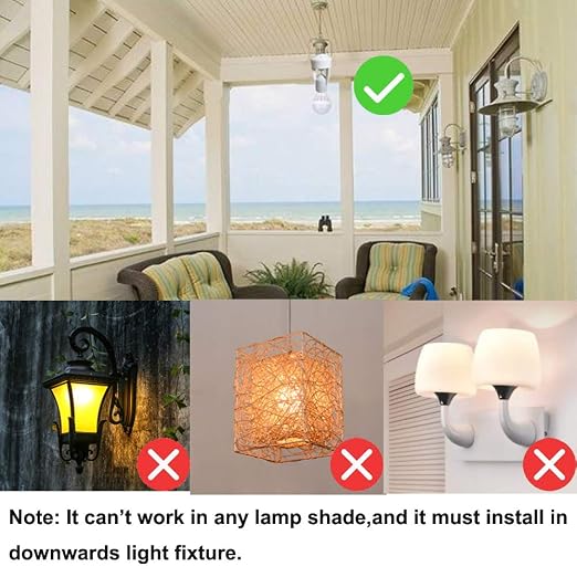PIR Motion Sensor Light Socket, E26/E27 Smart Lamp Bulb Holder Adapter Auto - Image 7