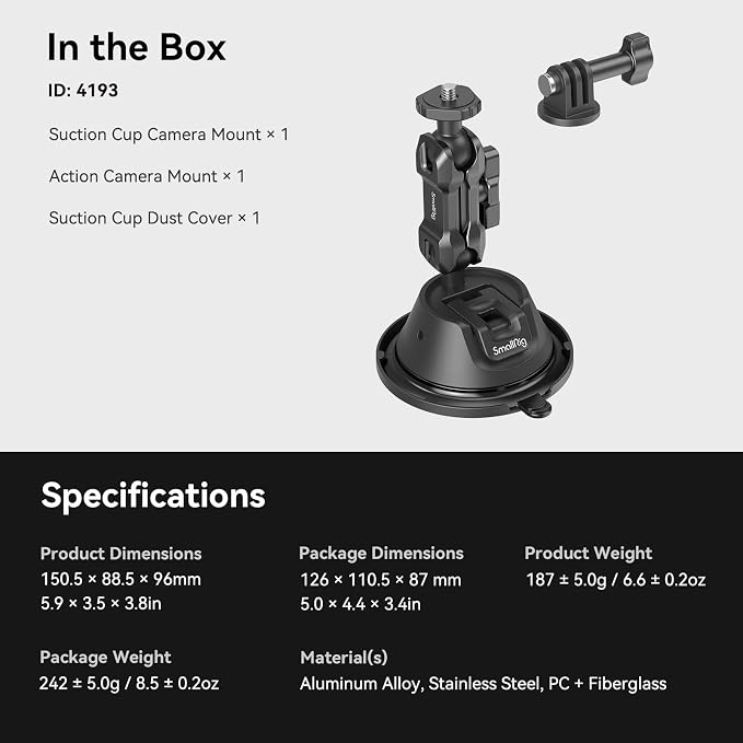 SMALLRIG Double-Layer Suction Cup Mount - Image 9