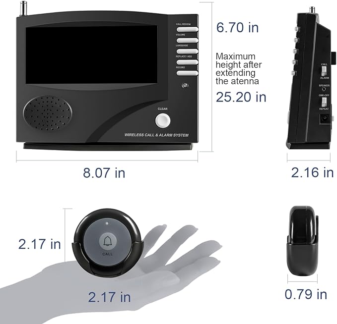 Wireless Calling System Nurse Call System Caregiver Pager - Image 7