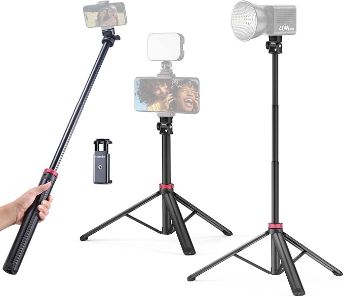 ULANZI 81" Tall Tripod for Camera&Phone, Extendable Aluminum Light Stand - Image 9
