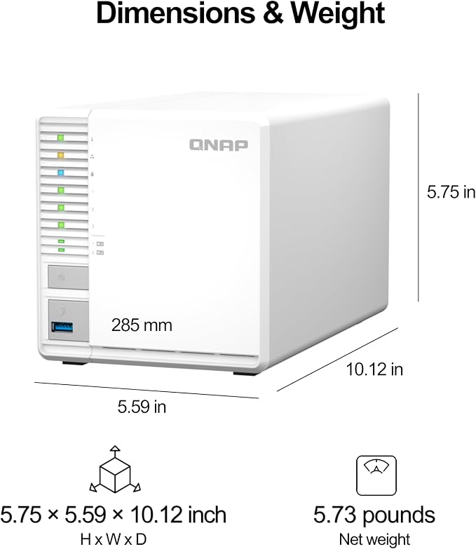 QNAP TS-364-8G-US 3 Bay High-Performance Desktop NAS - Image 2