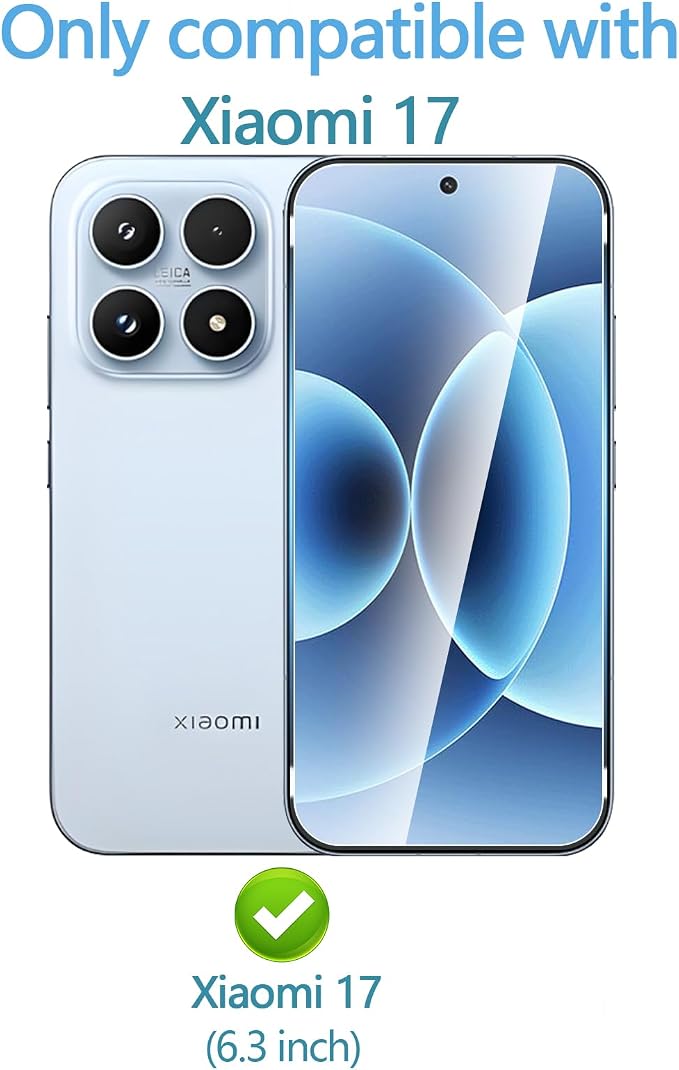 Anoowkoa 3 Pack for Xiaomi 17 Screen Protector + Xiaomi 17 Camera Lens Tempered - Image 7