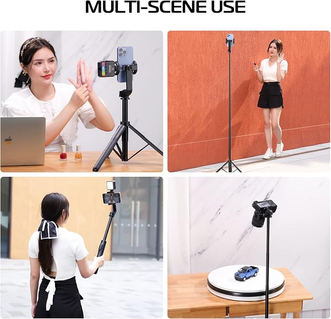 ULANZI SK-03 Selfie Stick Tripod, 3 in 1 Extendable Phone Holder - Image 9