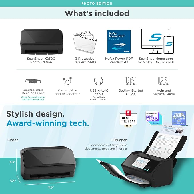 ScanSnap iX2500 Photo Edition Wireless or USB High-Speed Cloud Enabled Photo - Image 8