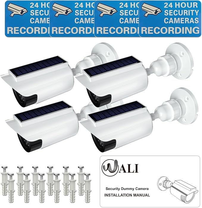 WALI Fake Dummy Camera, Solar Powered Fake Security Camera - Image 9