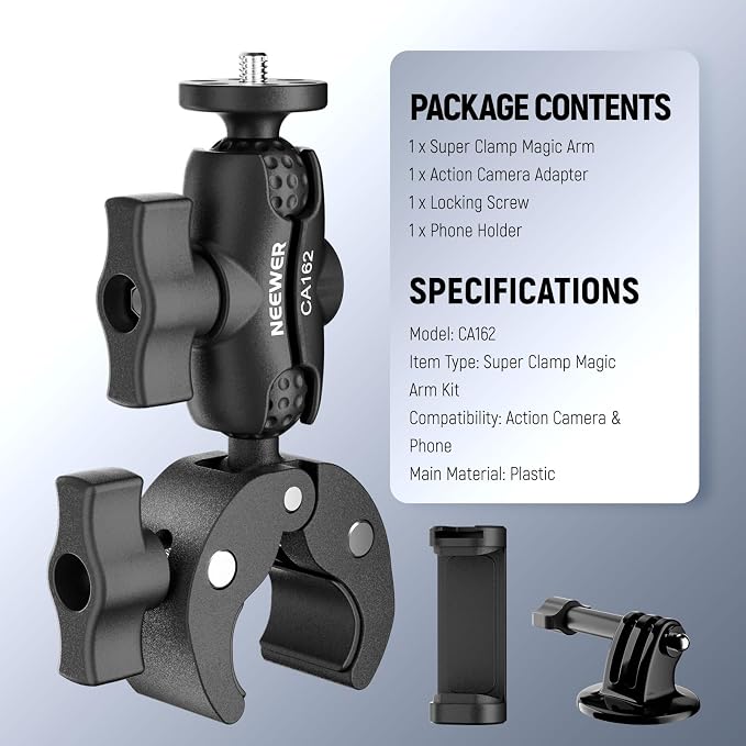 NEEWER Super Clamp Action Camera Mount - Image 8