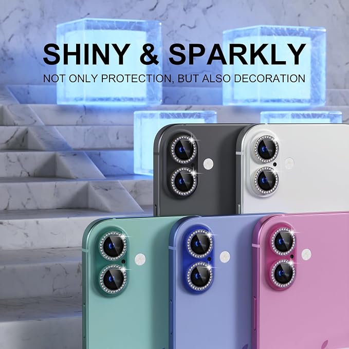Choiche Compatible for iPhone 16 /iPhone 16 Plus Camera Lens Protector Bling - Image 7