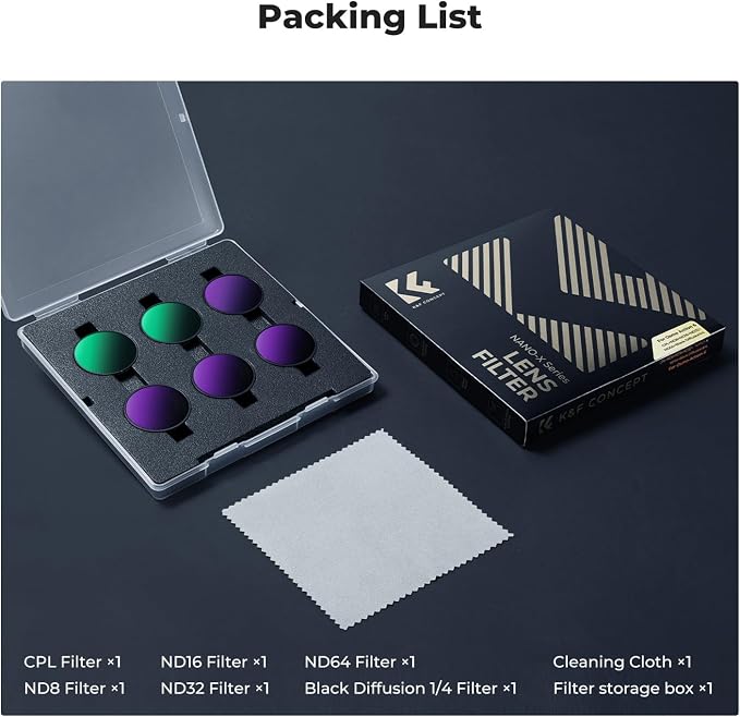 K&F CONCEPT Snap On CPL ND Effect Filter Kit Compatible - Image 8