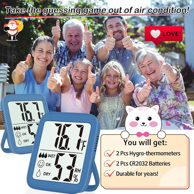 Antonki 2 Pack Room Thermometer - Image 7
