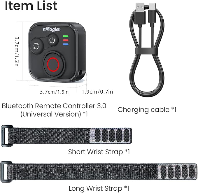 Wireless Remote Control for DJI OSMO 360/Action 6/5 Pro/ 4, for GoPro Hero - Image 9
