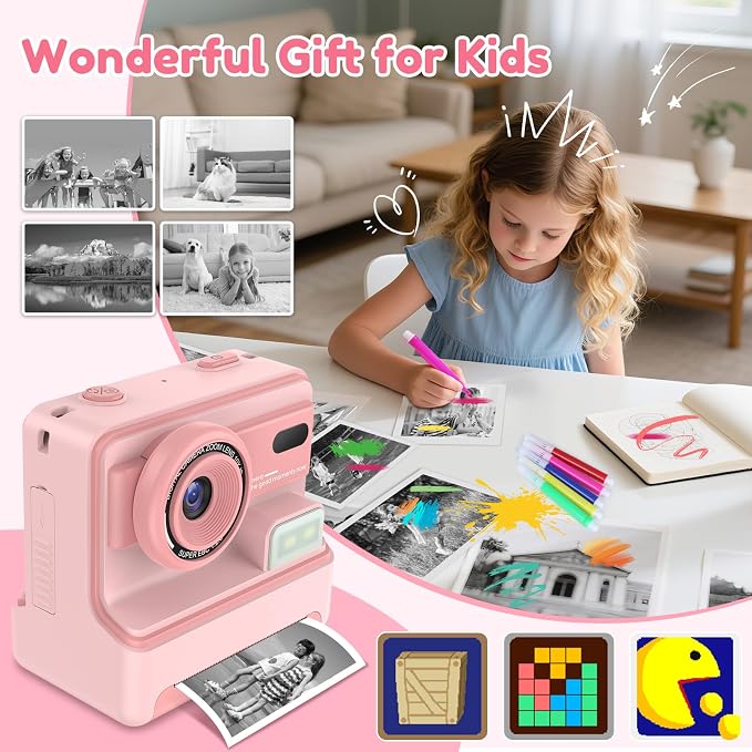 Kids Camera Instant Print, Christmas Birthday Gifts - Image 7