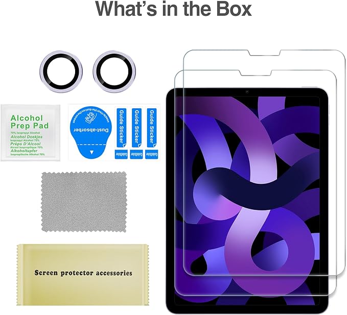 ProCase Screen Protector for iPad Air 5th /4th Generation 10.9" + Camera Lens - Image 7