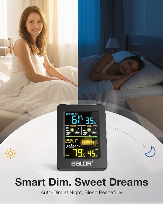 BALDR Weather Station with 1H & 12H Dual Forecast, Rechargeable USB Powered - Image 7