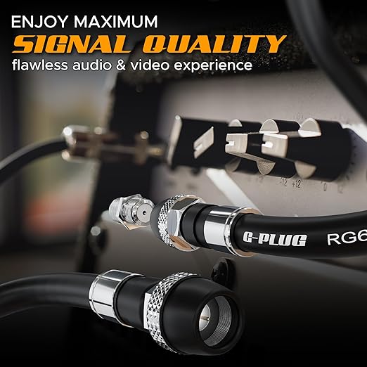 G-PLUG RG6 Coaxial Cable 150FT – Triple Shielded, Waterproof, 75 Ohm - Image 7