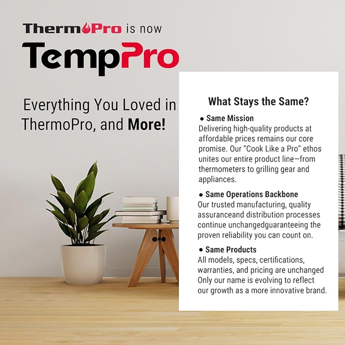 TempPro Indoor Outdoor Thermometer Wireless, 500 ft Outside Thermometer - Image 8
