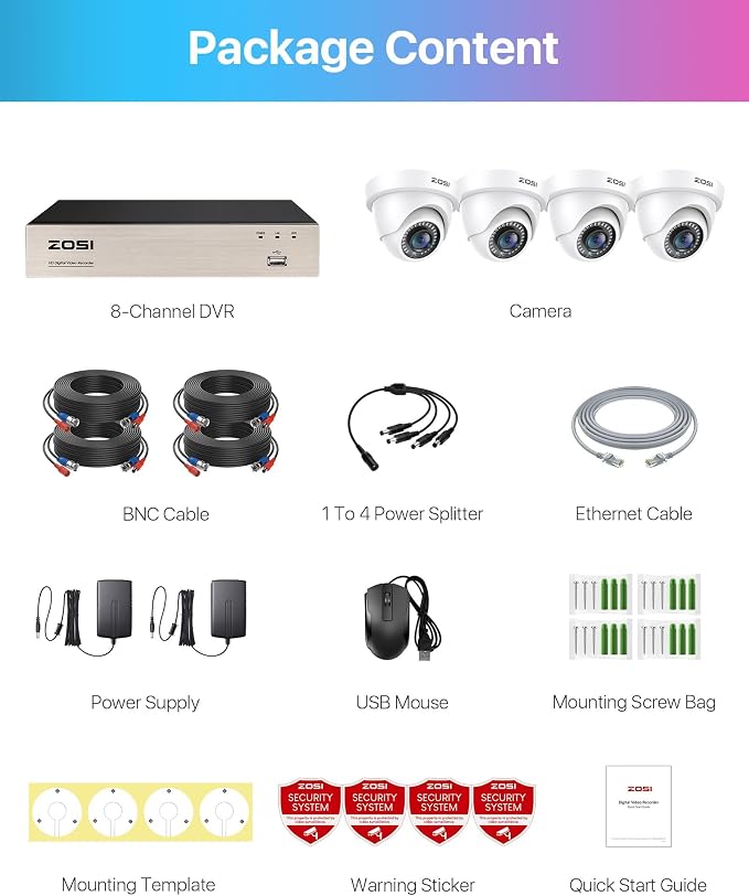 ZOSI 3K Lite 8CH H.265+ Home Security Camera System - Image 9