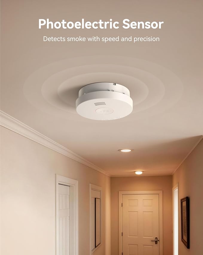 SITERWELL Smoke Detector Fire Alarms, 10 Year Battery Smoke Alarm Fire Detectors - Image 8