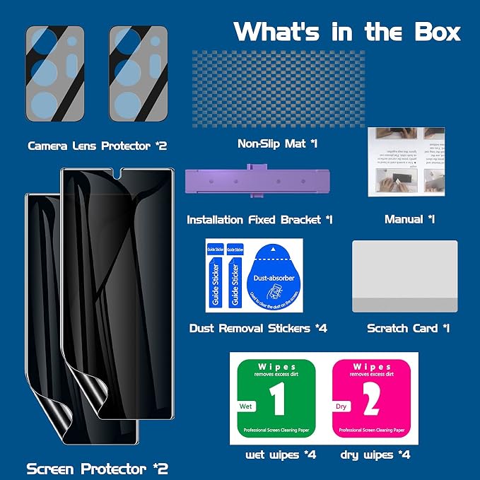 LYWHL Anti-Spy Black Full Adhesive Flexible Film + Camera Lens Glass Protector - Image 6