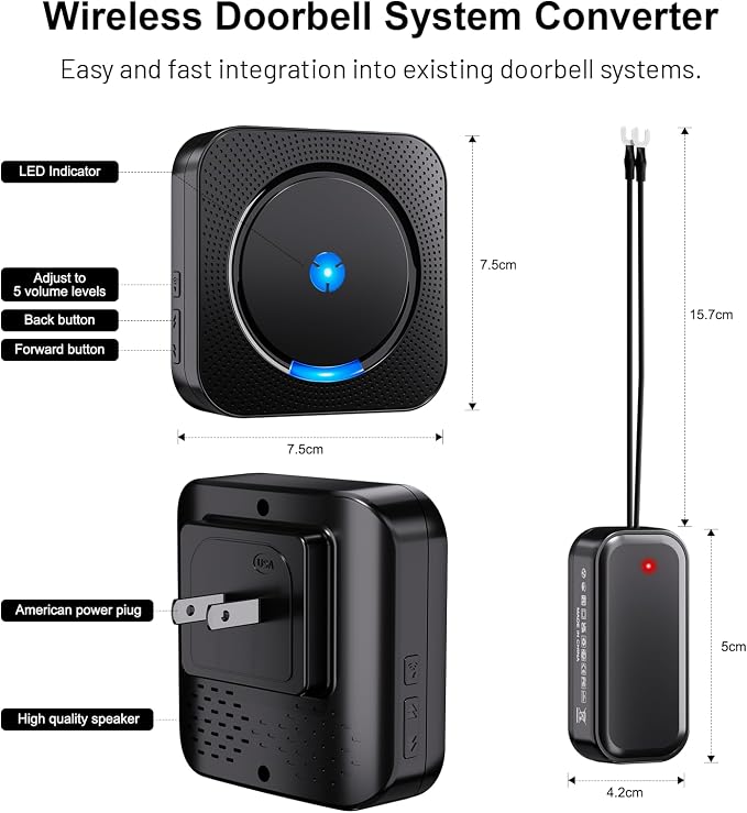 Wireless Doorbell Chime Video Doorbell Extender - Image 8