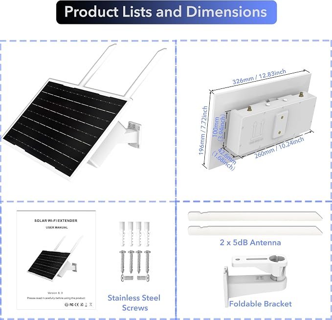 Outdoor WiFi Extender Solar Powered, WiFi Booster and Signal Amplifier | 12W - Image 9