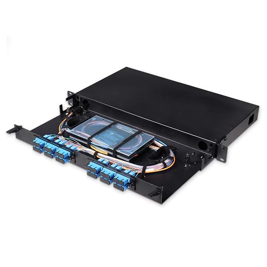Fiber Optic Patch Panel, Rack Mount, 1 RU, Includes 2 ST Adapter Plates - Image 5